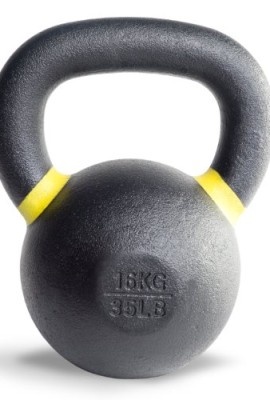 CAP-Barbell-Cast-Iron-Competition-Weight-Kettlebell-35-Pound-BlackYellow-0-0