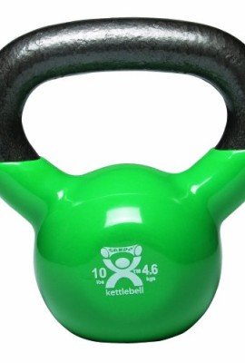 Cando-10-3193-Green-Kettle-Bell-10-lbs-Weight-0