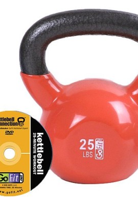 GoFit-25-Pound-Orange-Kettlebell-with-Vinyl-Coating-Training-DVD-and-Exercise-Booklet-0