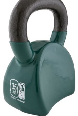 GoFit-Contoured-Single-Vinyl-Coated-Kettlebell-Single-With-Training-Dvd-Green-35Lb-0