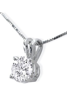 PARIKHS-Round-Cut-Diamond-Solitaire-Pendant-Premium-Quality-in-14k-White-Gold-030-ctw-G-H-color-SI1-clarity-0-1