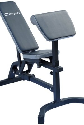 Soozier-Incline-Flat-Exercise-Weight-Bench-w-Preacher-Curl-Station-0