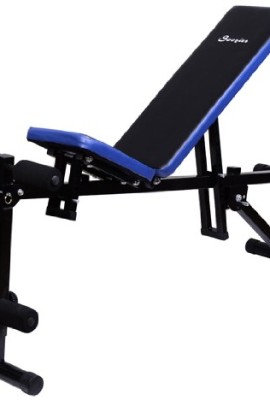 Soozier-Multi-Use-Dumbbell-Exercise-Weight-Bench-Black-Blue-0