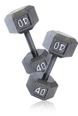 CAP-Barbell-CAP-Barbell-Hex-Dumbbells-Pair-Iron-40-lbs-0