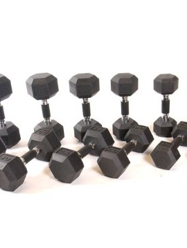 Cap-Barbell-Fitness-Urethane-Covered-Dumbbell-Black45-Pound-0