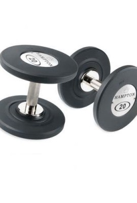 Hampton-Fitness-Urethane-40-lb-Dumbbell-Pair-with-Straight-Steel-Handle-32mm-0