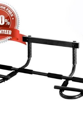 Lion-Roar-Fitness-2015-Special-Deal-Set-of-All-In-One-Doorway-Chin-Up-Pull-Up-Bar-X-Safe-Adjustable-Resistance-Band-Set-up-to-45-lbs-Door-Anchor-and-Heavy-Duty-Ab-Straps-BEST-VALUE-0-0