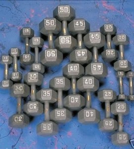 New-5-50lb-Hex-Dumbbells-w-2-tier-60-Dumbbell-Rack-Rubber-Mat-0-0