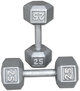 Pair-25-Lb-Cast-Iron-Hex-Dumbbells-0