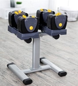 Performance-Fitness-Systems-TB560-5-to-60-Pound-Adjustable-Dumbbells-with-Stand-0