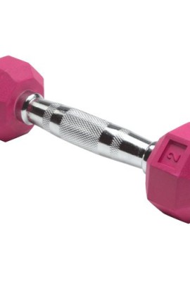 Reebok-Rubber-Hex-Dumbbell-2-Pounds-Dark-Pink-0