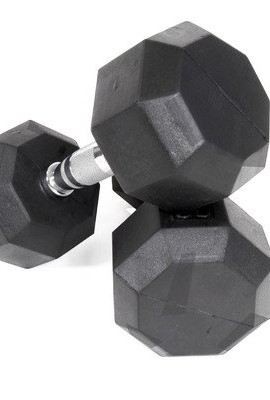 Rubber-Encased-Octagonal-Dumbbells-Set-of-2-Size-55-lb-0