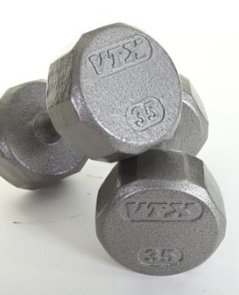 Troy-Barbell-VTX-12-Sided-Gray-Hex-Dumbbell-with-Steel-Contoured-Handle-80-Pounds-0