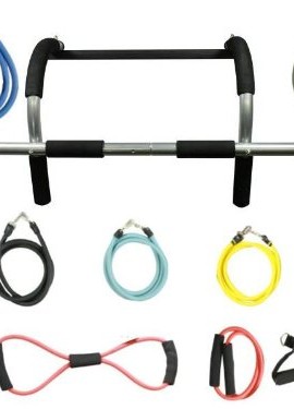 Wacces-New-Pull-Up-Bar-Workout-Chin-Push-Exercise-Fit-And-16-Pcs-Resistance-Bands-Workout-Exercise-Kit-For-P90X-Yoga-0-0