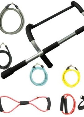 Wacces-New-Pull-Up-Bar-Workout-Chin-Push-Exercise-Fit-And-16-Pcs-Resistance-Bands-Workout-Exercise-Kit-For-P90X-Yoga-0-2