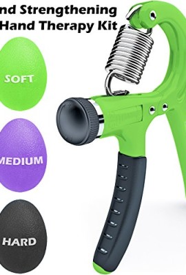 Elite-Hand-Grip-Strengthener-Including-3-Hand-Therapy-Egg-Shaped-Exercise-Balls-Improve-Your-Hand-Finger-Wrist-Fantastic-For-Hand-Rehab-Arthritis-or-for-Musicians-and-Athletes-0-7