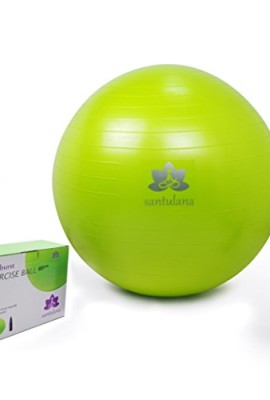 Exercise-Ball-By-Santulana-Anti-burst-Free-Pump-Stability-Ball-for-Pilates-Core-Strength-Balance-and-Fitness-Swiss-Ball-for-Physio-Sitting-Ball-for-Healthy-Posture-Low-Odor-65cm-Lime-green-0-2