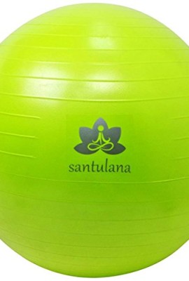 Exercise-Ball-By-Santulana-Anti-burst-Free-Pump-Stability-Ball-for-Pilates-Core-Strength-Balance-and-Fitness-Swiss-Ball-for-Physio-Sitting-Ball-for-Healthy-Posture-Low-Odor-65cm-Lime-green-0