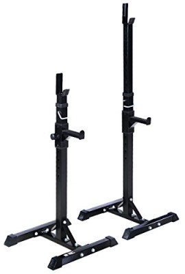 Goplus-Pair-of-Adjustable-Standard-Solid-Steel-Squat-Stands-Barbell-Free-Press-Bench-0