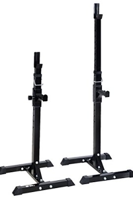 Goplus-Pair-of-Adjustable-Standard-Solid-Steel-Squat-Stands-Barbell-Free-Press-Bench-0-5
