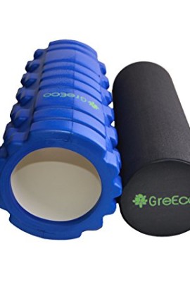 GreEco-Combo-Revolutionary-Foam-Roller-High-Density-Extra-Firm-Soft-For-for-Deep-Tissue-Muscle-Massage-Set-of-2-Navy-0-0