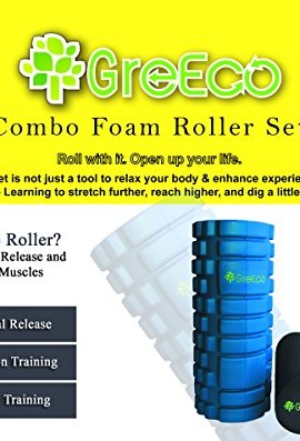 GreEco-Combo-Revolutionary-Foam-Roller-High-Density-Extra-Firm-Soft-For-for-Deep-Tissue-Muscle-Massage-Set-of-2-Navy-0-2