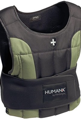 HumanX-20-Pound-Weight-Vest-One-Size-BlackGreen-0