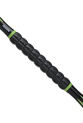 Idson-Muscle-Roller-Stick-for-Athletes-18-Inches-Body-Massage-Sticks-Tools-Muscle-Roller-Massager-for-Relief-Muscle-SorenessCramping-and-TightnessHelp-Legs-and-Back-RecoveryBlack-Green-0