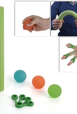 Ivation-Hand-Exercise-Therapy-Kit-3-Hand-Therapy-Exercise-Balls-in-Varying-Resistance-1-Medium-Resistance-12-Flex-Bar-1-Medium-Resistance-Finger-Extension-Exerciser-0