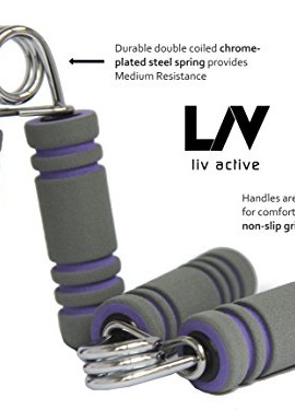 LIV-Active-Medium-Resistance-Non-Slip-Hand-Grip-for-Beginner-to-Intermediate-Strength-Exercise-to-Workout-Strengthen-and-Tone-Hands-Fingers-and-Forearm-or-Durable-Stress-Relief-Equipment-2-Hand-Grips--0-1