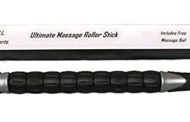 PLSports-Ultimate-Massage-Roller-Stick-with-FREE-Massage-Ball-Black-and-White-Fast-Relief-of-Tension-Knots-in-Your-Legs-Feet-Back-Shoulders-and-Neck-0-1