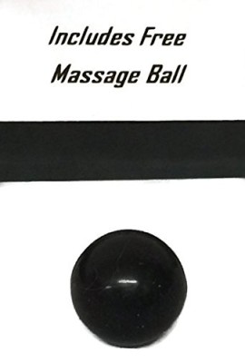 PLSports-Ultimate-Massage-Roller-Stick-with-FREE-Massage-Ball-Black-and-White-Fast-Relief-of-Tension-Knots-in-Your-Legs-Feet-Back-Shoulders-and-Neck-0-2