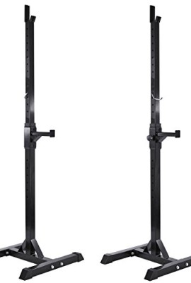 Radical-Deal-2X-Adjustable-Rack-Standard-Solid-Steel-Squat-Stands-Barbell-Free-Press-Bench-0