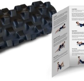 Rumble-Roller-Half-Size-Extra-Firm-Black-Textured-Muscle-Foam-Roller-Manipulates-Soft-Tissue-Like-A-Massage-Therapist-12-Inches-0-0