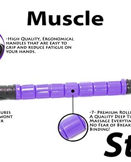 The-Massager-Stick-Massage-Roller-Better-Than-Foam-Roller-Deep-Tissue-Natural-Muscle-Recovery-Trigger-Point-Relief-Of-Myofascial-Soreness-No-Flex-Perfect-Pressure-Guaranteed-Purple-0-4