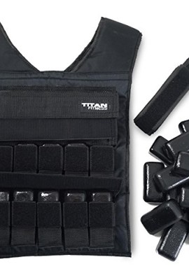 Titan-Fitness-Adjustable-Weighted-Vest-60LBS-Resistance-Weight-Training-Football-0-1