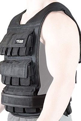 Titan-Fitness-Adjustable-Weighted-Vest-60LBS-Resistance-Weight-Training-Football-0