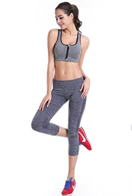 Winkeyes-Professional-Level-4-Womens-Front-Zipped-Sports-Bra-High-Impact-Strech-Racerback-Push-up-Padded-Wirefree-Adjustable-Strap-Yoga-Sports-Bra-Top-for-Running-Gym-Fitness-Training-Grey-M-0-0