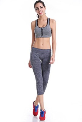 Winkeyes-Professional-Level-4-Womens-Front-Zipped-Sports-Bra-High-Impact-Strech-Racerback-Push-up-Padded-Wirefree-Adjustable-Strap-Yoga-Sports-Bra-Top-for-Running-Gym-Fitness-Training-Grey-M-0-1