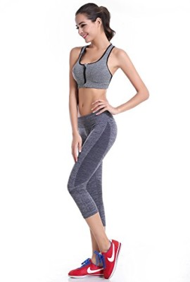 Winkeyes-Professional-Level-4-Womens-Front-Zipped-Sports-Bra-High-Impact-Strech-Racerback-Push-up-Padded-Wirefree-Adjustable-Strap-Yoga-Sports-Bra-Top-for-Running-Gym-Fitness-Training-Grey-M-0-5