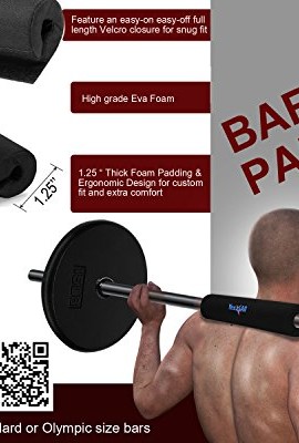 Yes4All-Bar-Pad-Squat-Weight-Lifting-Neck-Shoulder-Protective-Pad-Black-0-3