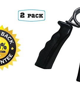 Zoldir-Best-Heavy-Duty-Plastic-Handle-Hand-Gripper-Hand-Grips-Grip-Strengthener-Finger-Muscle-Build-Wrist-Strengthener-Extra-Heavy-Tension-Color-Black-pack-of-2-100-Satisfaction-and-Money-Back-Guarant-0-0