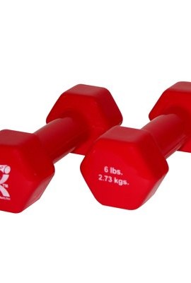 CanDo-vinyl-coated-dumbbell-6-lb-Red-pair-0