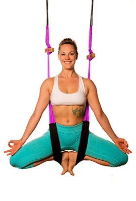 FlyHighYoga-Hanging-Belt-Pink-Yoga-SwingSlingInversion-Tool-Aerial-Yoga-Antigravity-TRX-Trapeeze-0