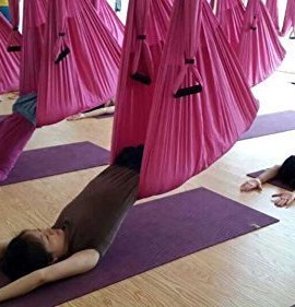 Lovess-High-Quality-Deluxe-Aerial-Yoga-HammockLarge-Bearing-Yoga-Swing-Sling-Trapeze-for-Aerial-Yoga-Inversion-ToolFlying-AntigravityPink-0-3