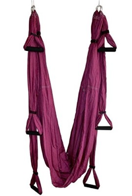 Omitree-660-Lb-Decompression-Inversion-Therapy-Yoga-Swing-Aerial-Hammock-Flying-Yoga-Strap-Purple-0