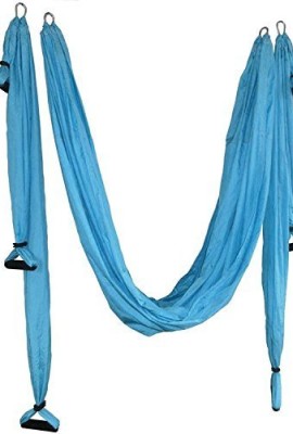Omitree-Deluxe-660-Lb-Decompression-Inversion-Therapy-Yoga-Swing-Aerial-Hammock-Flying-Yoga-Strap-Blue-by-Omitree-0