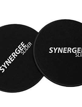 Synergee-Black-Gliding-Discs-Core-Sliders-Dual-Sided-Use-on-Carpet-or-Hardwood-Floors-Abdominal-Exercise-Equipment-0-0
