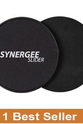 Synergee-Black-Gliding-Discs-Core-Sliders-Dual-Sided-Use-on-Carpet-or-Hardwood-Floors-Abdominal-Exercise-Equipment-0