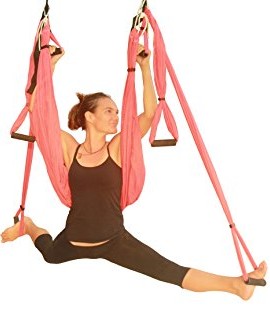 Wing-Yoga-Swing-Antigravity-Yoga-Hammock-with-Straps-Daisy-Chain-Red-0-0